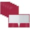 Better Office Products 2 Pocket Glossy Laminated Paper Folders Portfolio Letter Size, Burgundy Red, 25PK 80185 - alternate 1